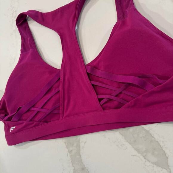 Fabletics NWT Kessler Medium Impact Padded Sports Bra Purple/Pink Women's XXL - Picture 5 of 6